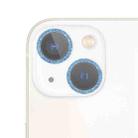 For iPhone 13 Glitter Ring Tempered Glass Camera Lens Film(Blue) - 1