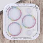 For iPhone 13 Pro / 13 Pro Max Glitter Ring Tempered Glass Camera Lens Film (Colorful) - 2