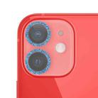 For iPhone 12 mini  / 11  Glitter Ring Tempered Glass Camera Lens Film(Blue) - 1