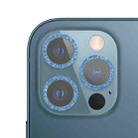 For iPhone 12 Pro Glitter Ring Tempered Glass Camera Lens Film(Blue) - 1