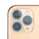 Glitter Ring Tempered Glass Camera Lens Film For iPhone 11 Pro / 11 Pro Max(Blue) - 1