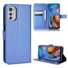 For Motorola Moto E32 4G Diamond Texture Leather Phone Case(Blue) - 1