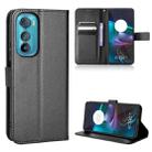 For Motorola Edge 30 Diamond Texture Leather Phone Case(Black) - 1