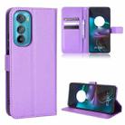 For Motorola Edge 30 Diamond Texture Leather Phone Case(Purple) - 1