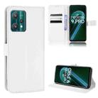 For OPPO Realme 9 5G Global / 9 Pro Diamond Texture Leather Phone Case(White) - 1