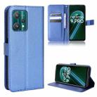 For OPPO Realme 9 5G Global / 9 Pro Diamond Texture Leather Phone Case(Blue) - 1