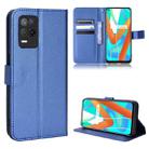 For OPPO Realme 9 5G India / V13 5G / 8 5G Diamond Texture Leather Phone Case(Blue) - 1