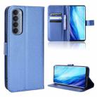 For OPPO Reno4 Pro Global&India&Southeast Asia Diamond Texture Leather Phone Case(Blue) - 1