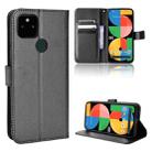 For Google Pixel 5a 5G Diamond Texture Leather Phone Case(Black) - 1