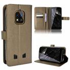 For Oukitel WP18 Diamond Texture Leather Phone Case(Brown) - 1