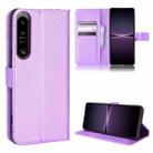 For Sony Xperia 1 IV Diamond Texture Leather Phone Case(Purple) - 1