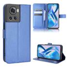 For OnePlus Ace 5G / 10R Diamond Texture Leather Phone Case(Blue) - 1