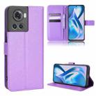 For OnePlus Ace 5G / 10R Diamond Texture Leather Phone Case(Purple) - 1