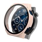 For Huawei Watch GT 3 Pro 46mm PC + Tempered Glass Watch Case(Pink) - 1