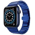 One-bead Steel Butterfly Buckle Watch Band For Apple Watch Series 8&7 41mm / SE 2&6&SE&5&4 40mm / 3&2&1 38mm (Blue) - 1