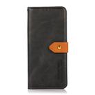 For iPhone 14 Pro KHAZNEH Dual-color Cowhide Texture Flip Leather Phone Case(Black) - 3