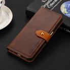 For iPhone 14 Pro KHAZNEH Dual-color Cowhide Texture Flip Leather Phone Case(Brown) - 2
