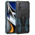 For Xiaomi Poco X4 Pro 5G Armor Warrior PC + TPU Phone Case(Green) - 1