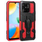 For Xiaomi Redmi 10C Armor Warrior PC + TPU Phone Case(Red) - 1