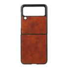 For Samsung Galaxy Z Flip3 5G PU Leather Phone Case(Brown) - 1