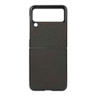 For Samsung Galaxy Z Flip3 5G Carbon Fiber Texture PU Leather Phone Case(Black) - 1