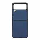 For Samsung Galaxy Z Flip3 5G Carbon Fiber Texture PU Leather Phone Case(Blue) - 1