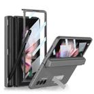 For Samsung Galaxy Z Fold3 5G GKK Integrated Magnetic Full Coverage Phone Flip Case with Pen Box(Grey) - 1
