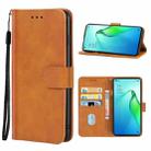 For OPPO Reno8 Leather Phone Case(Brown) - 1