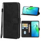 For OPPO Reno8 Leather Phone Case(Black) - 1