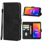 For TCL 303 Leather Phone Case(Black) - 1