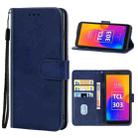 For TCL 303 Leather Phone Case(Blue) - 1