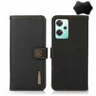 For OnePlus Nord CE 2 Lite 5G KHAZNEH Custer Genuine Leather RFID Phone Case(Black) - 1