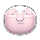 USAMS BU12 TWS Half In-Ear Bluetooth 5.1 Wireless Earphones(Pink) - 1