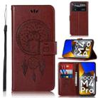 For Xiaomi Poco M4 Pro 4G Wind Chime Owl Embossing Pattern Horizontal Flip Leather Phone Case(Brown) - 1