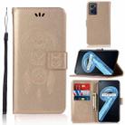 For OPPO Realme 9i Wind Chime Owl Embossing Pattern Horizontal Flip Leather Phone Case(Gold) - 1