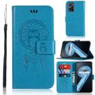 For OPPO Realme 9i Wind Chime Owl Embossing Pattern Horizontal Flip Leather Phone Case(Blue) - 1