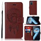 For OPPO Realme 9i Wind Chime Owl Embossing Pattern Horizontal Flip Leather Phone Case(Brown) - 1