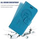 For Xiaomi Poco X4 Pro 5G Wind Chime Owl Embossing Pattern Horizontal Flip Leather Phone Case(Blue) - 6