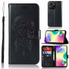 For Xiaomi Redmi 10A Wind Chime Owl Embossing Pattern Horizontal Flip Leather Phone Case(Black) - 1