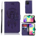For Xiaomi Redmi 10A Wind Chime Owl Embossing Pattern Horizontal Flip Leather Phone Case(Purple) - 1