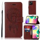 For Xiaomi Redmi 10A Wind Chime Owl Embossing Pattern Horizontal Flip Leather Phone Case(Brown) - 1