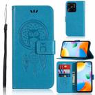 For Xiaomi Redmi 10C 4G Wind Chime Owl Embossing Pattern Horizontal Flip Leather Phone Case(Blue) - 1