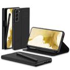 For Samsung Galaxy S22 5G GKK Flip Leather Phone Case with Stylus Pen(Black) - 1