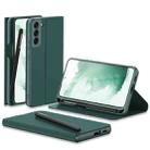 For Samsung Galaxy S22 5G GKK Flip Leather Phone Case with Stylus Pen(Forest Green) - 1