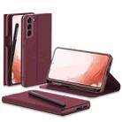 For Samsung Galaxy S22+ 5G GKK Flip Leather Phone Case with Stylus Pen(Red) - 1