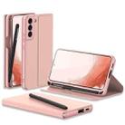 For Samsung Galaxy S22+ 5G GKK Flip Leather Phone Case with Stylus Pen(Pink) - 1