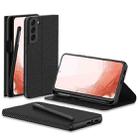 For Samsung Galaxy S22+ 5G GKK Flip Leather Phone Case with Stylus Pen(Carbon Fiber Texture) - 1