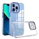 For iPhone 13 TPU + Acrylic Transparent Phone Case with Lens Film(Royal Blue) - 1