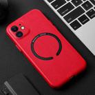 For iPhone 12 Pro Max Magsafe Magnetic Leather Phone Case(Red) - 1