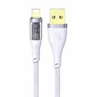 USAMS US-SJ571 Icy Series 1.2m USB to 8 Pin Aluminum Alloy Fast Charging Data Cable(White) - 1